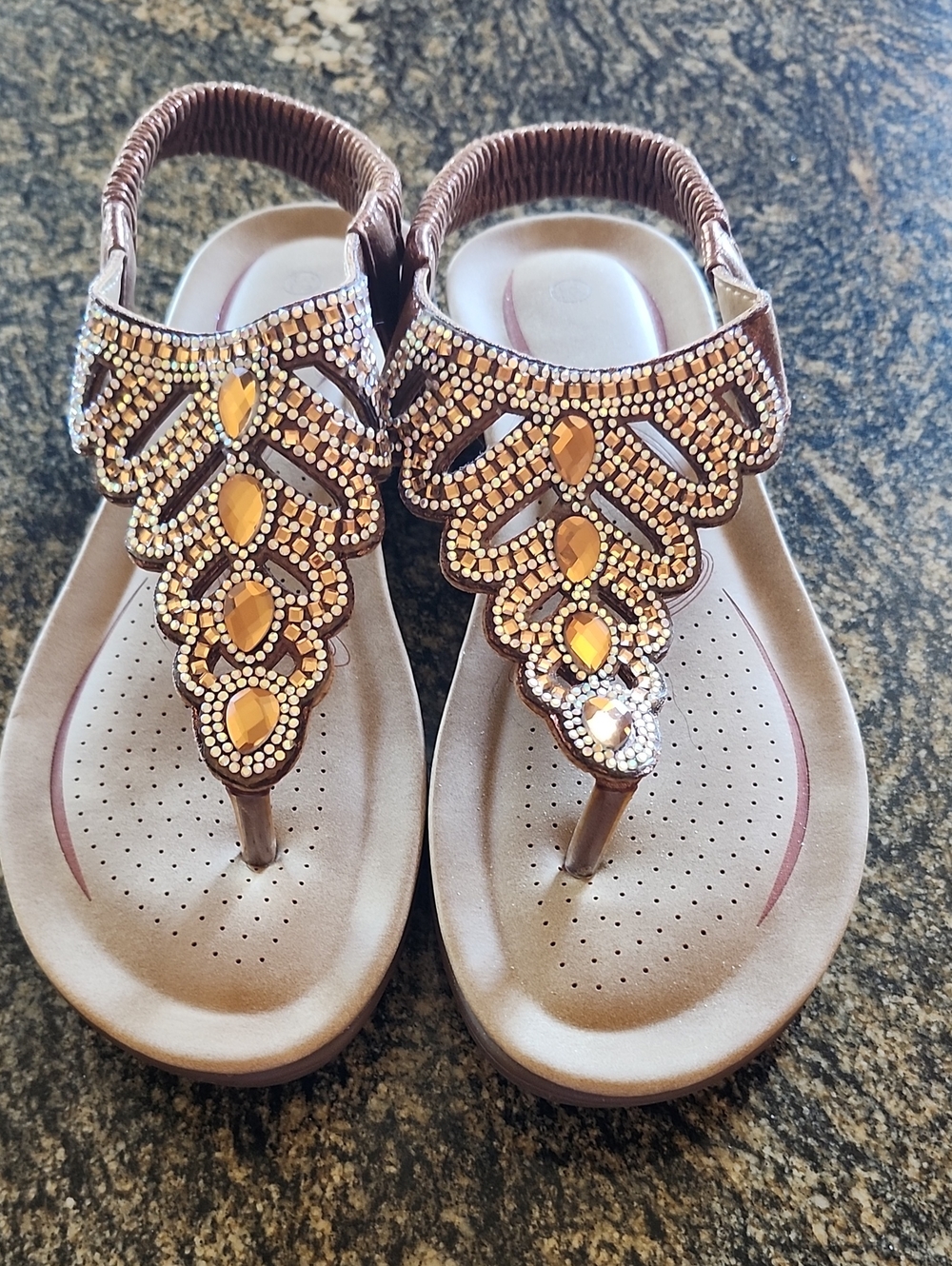 Rhinestone Summer Sandals - NWOT